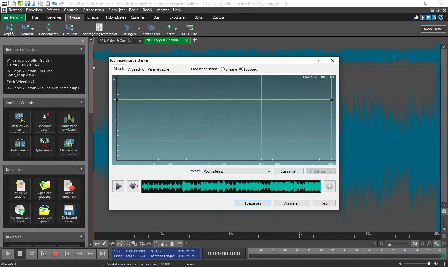 WavePad Audio Bewerkingssoftware screenshot 1