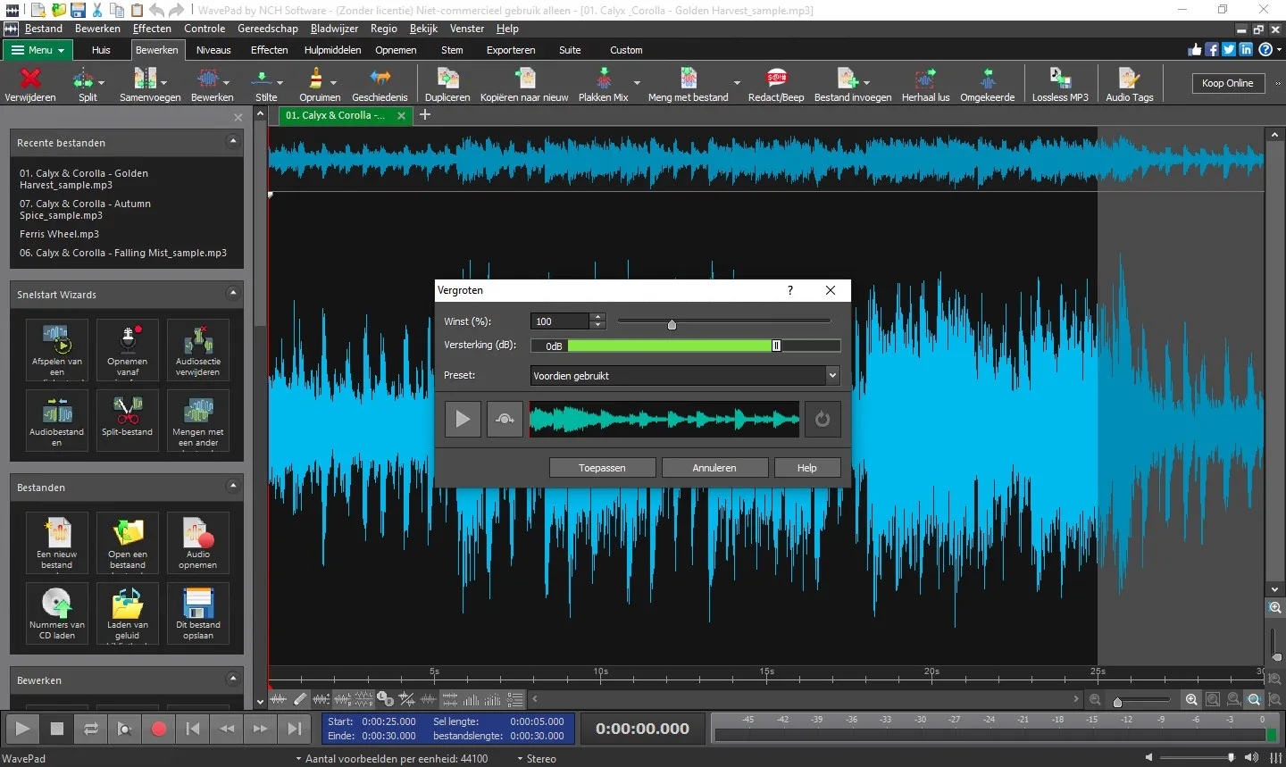 WavePad Audio Bewerkingssoftware screenshot 2