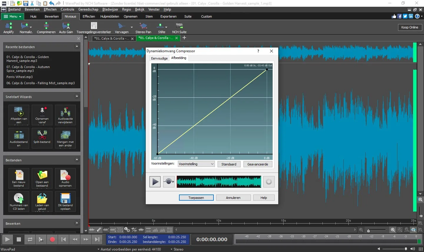 WavePad Audio Bewerkingssoftware screenshot 3