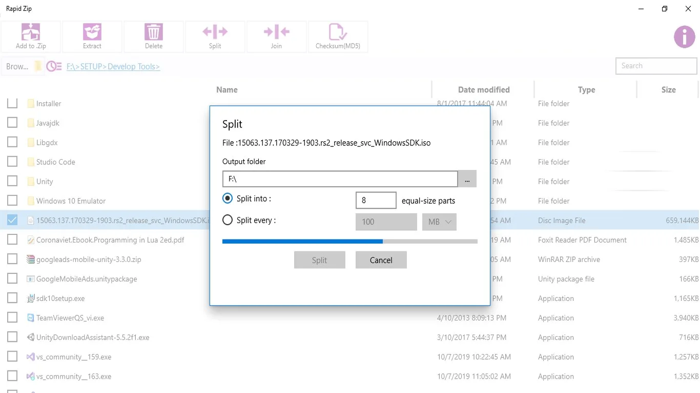 Rapid Zip screenshot 5