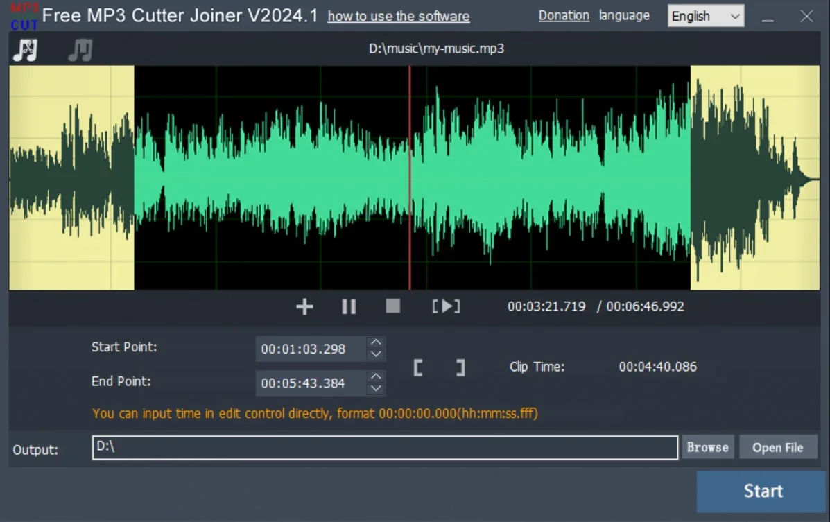 Free MP3 Cutter Joiner screenshot 1