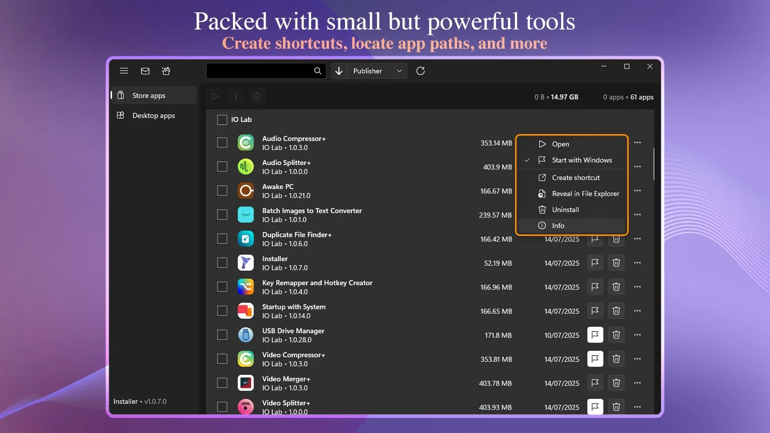 Installer - Bulk Uninstaller & Startup Manager screenshot 2