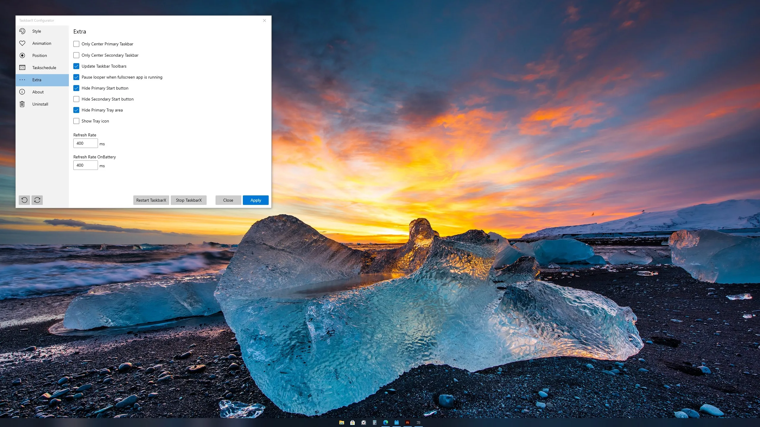 TaskbarX screenshot 1