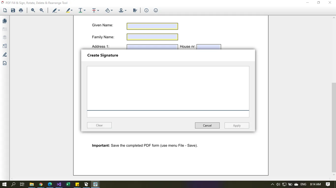 PDF Fill & Sign Tool screenshot 1
