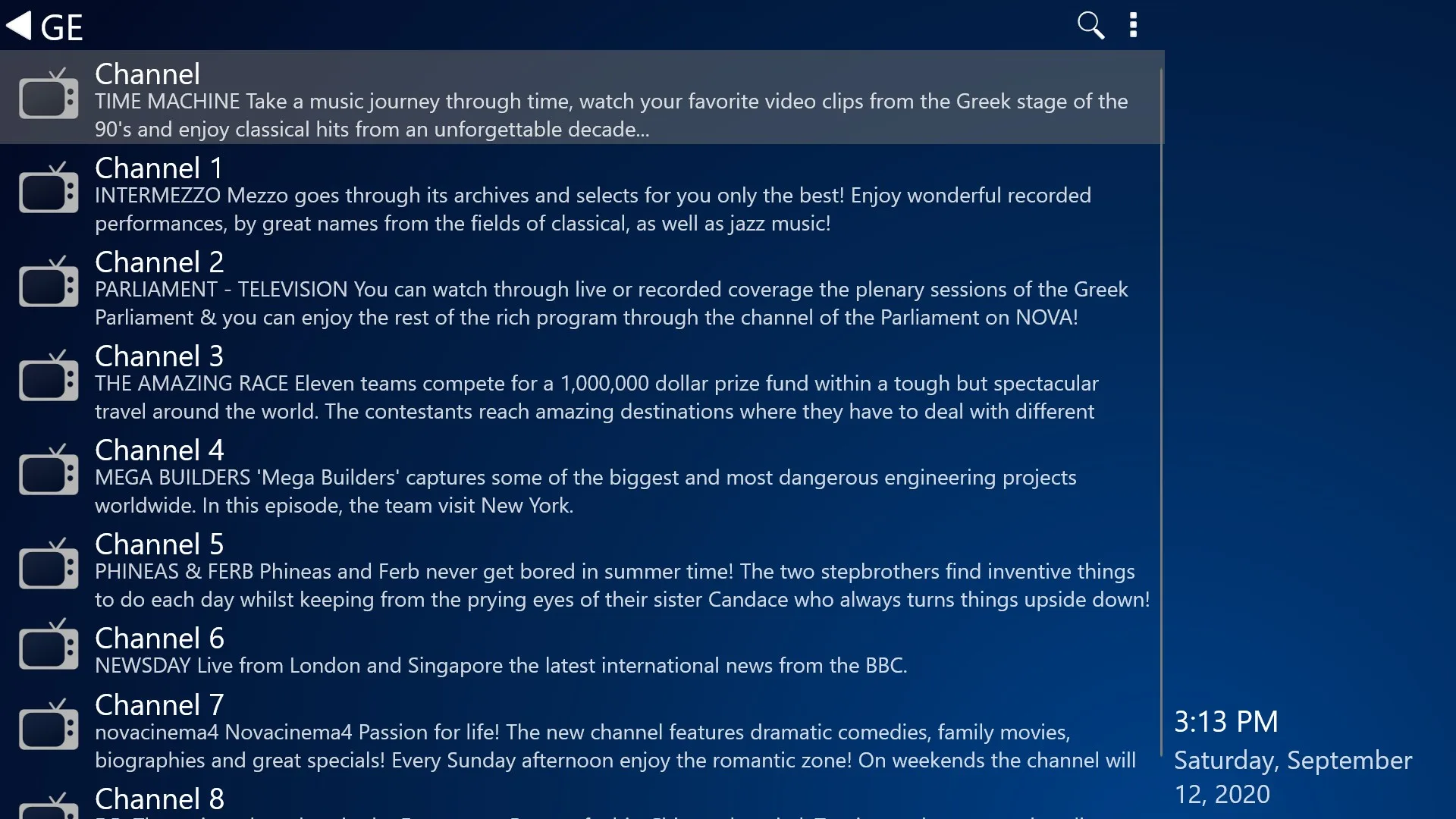 ProgTV UWP screenshot 3