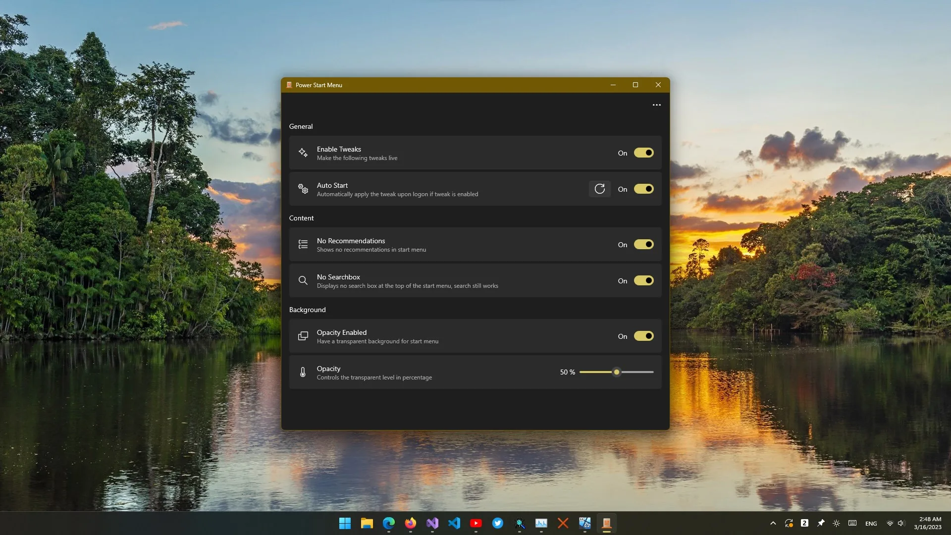 Power Start Menu screenshot 2