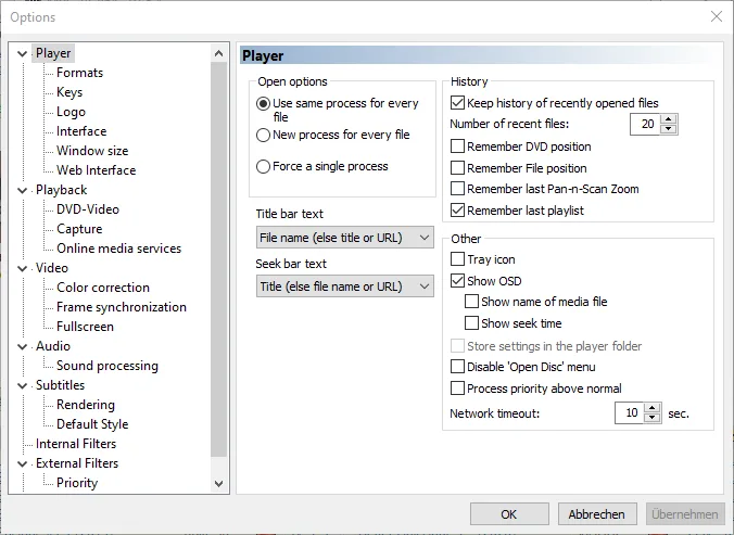 MPC-BE screenshot 4