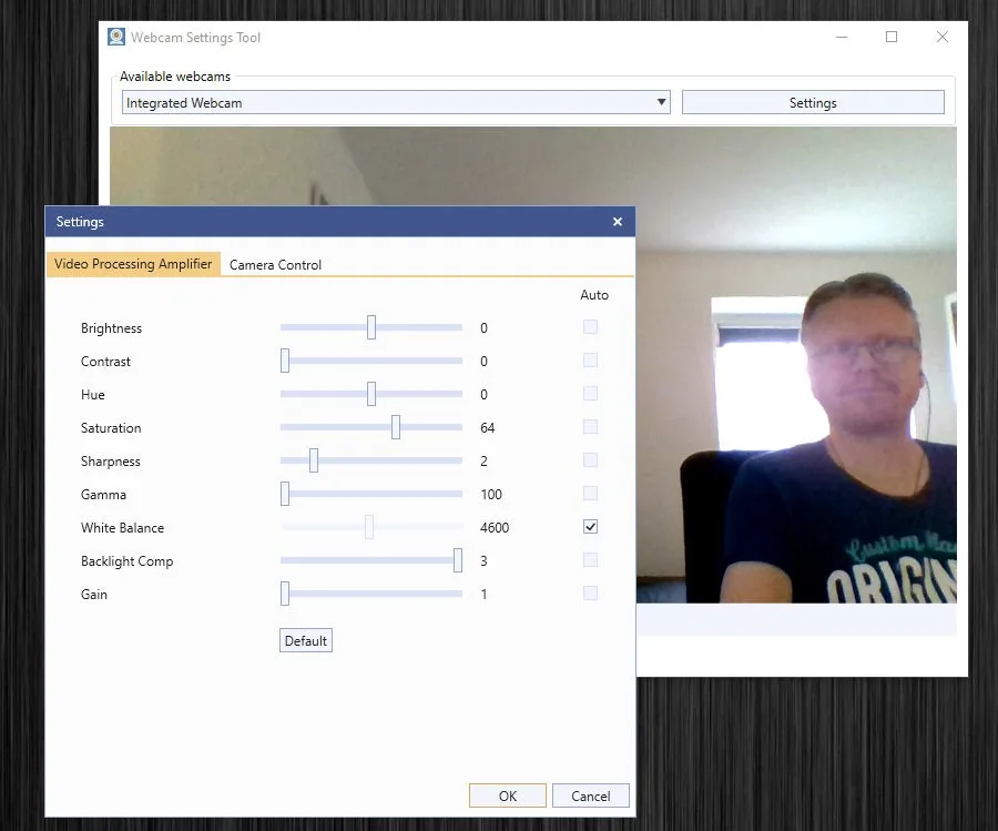 WebcamSettingsTool screenshot 1