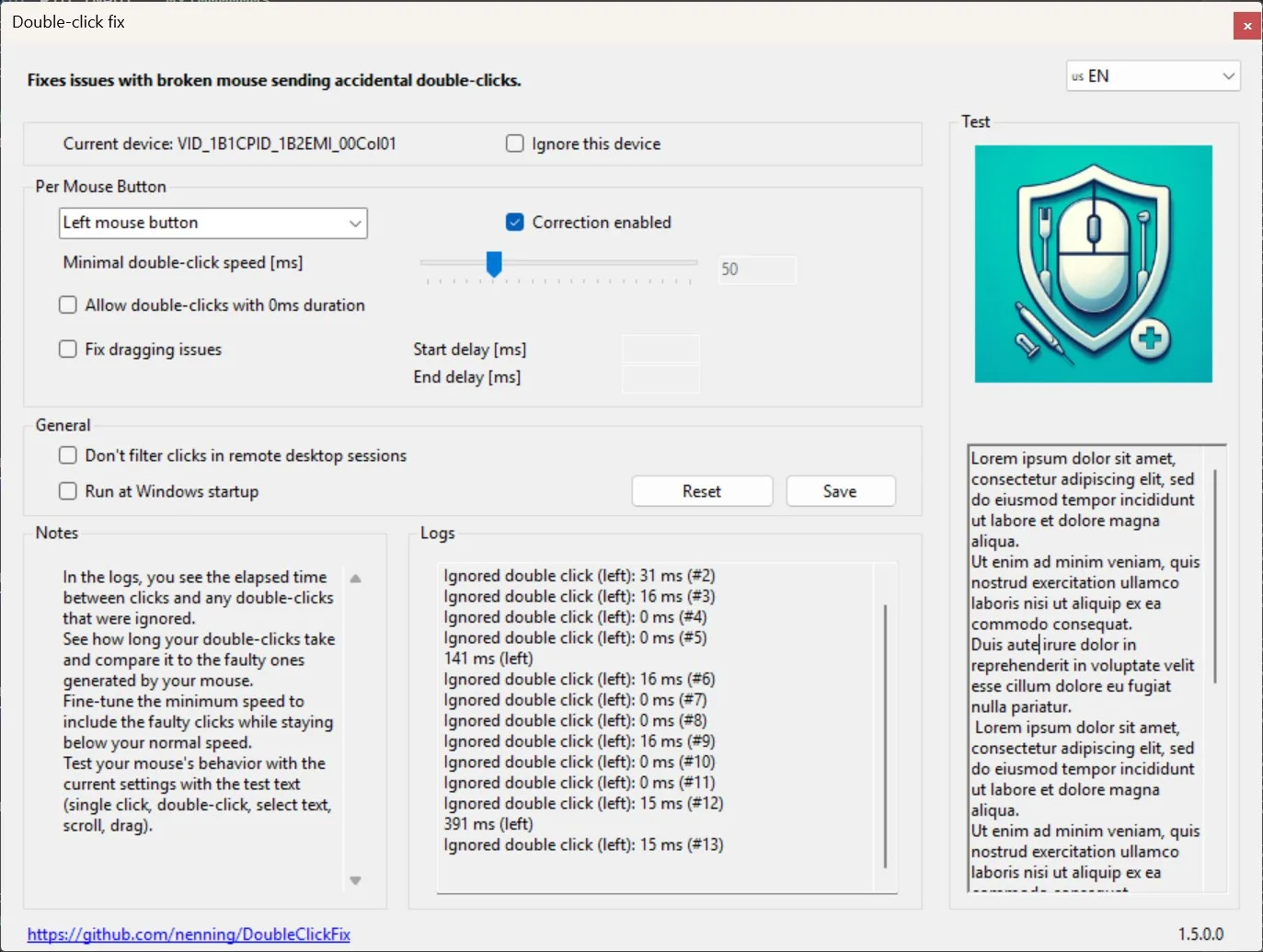 Double-click Fix screenshot 1