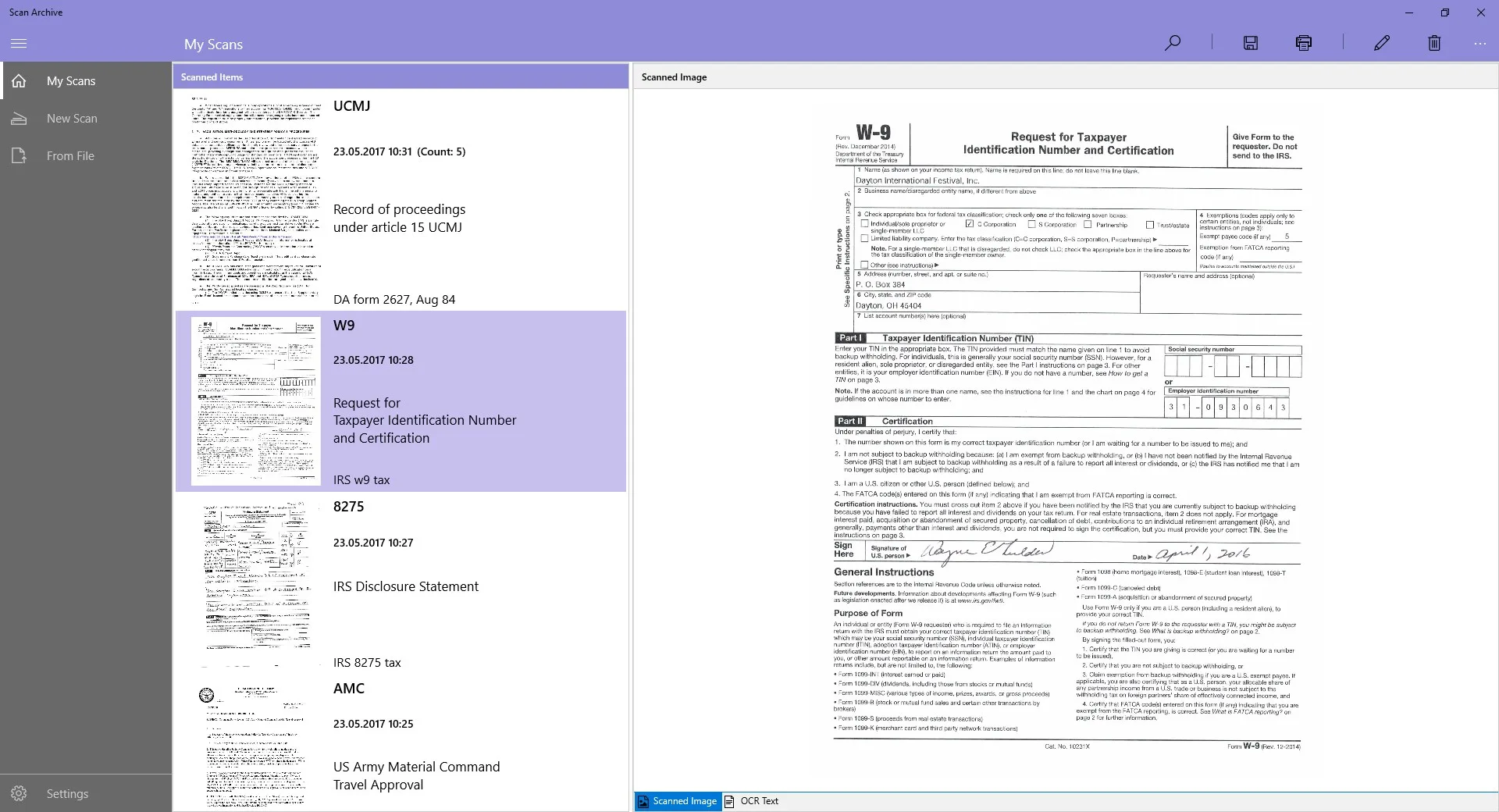 Scan Archive screenshot 1