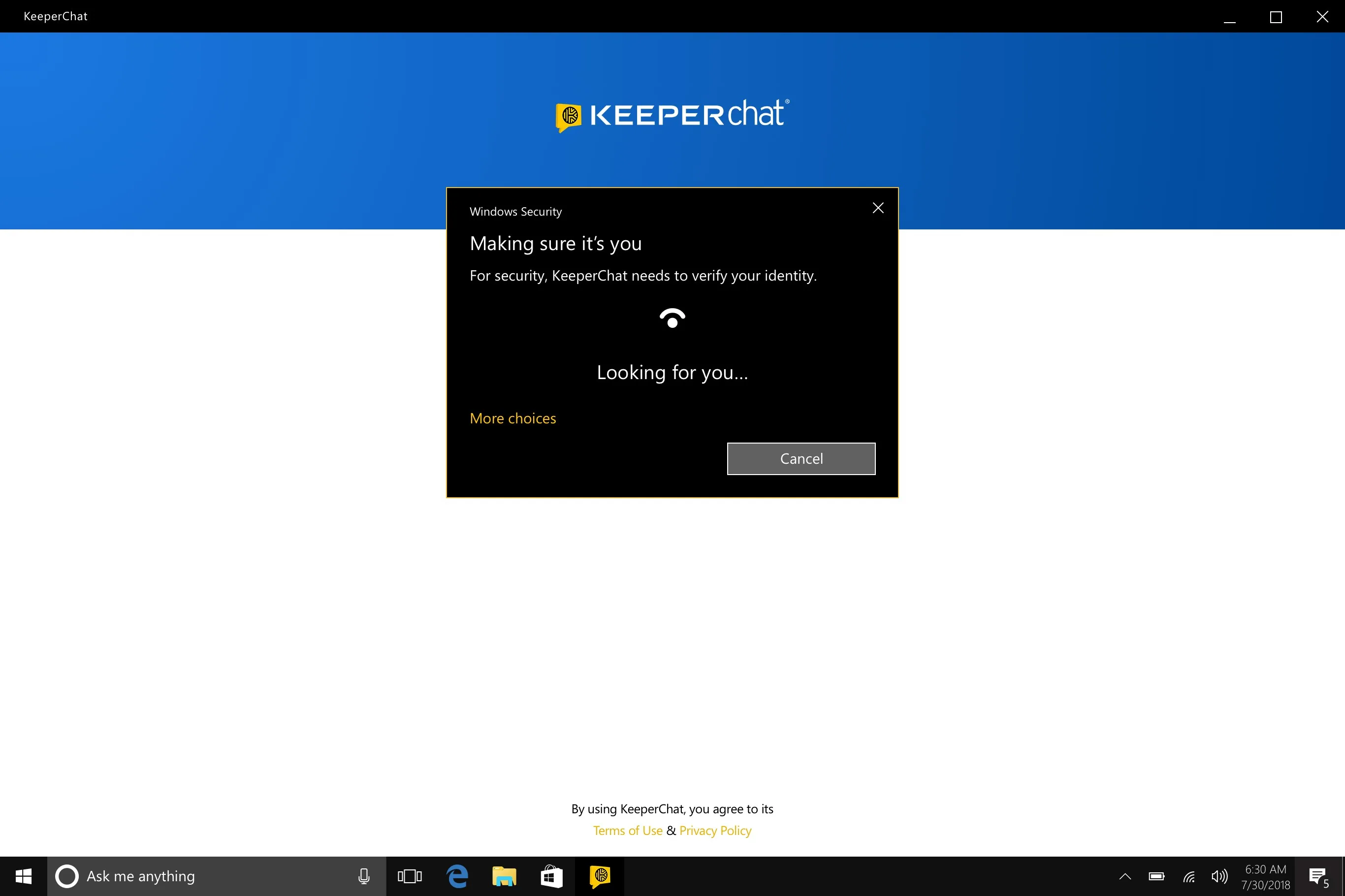KeeperChat screenshot 1