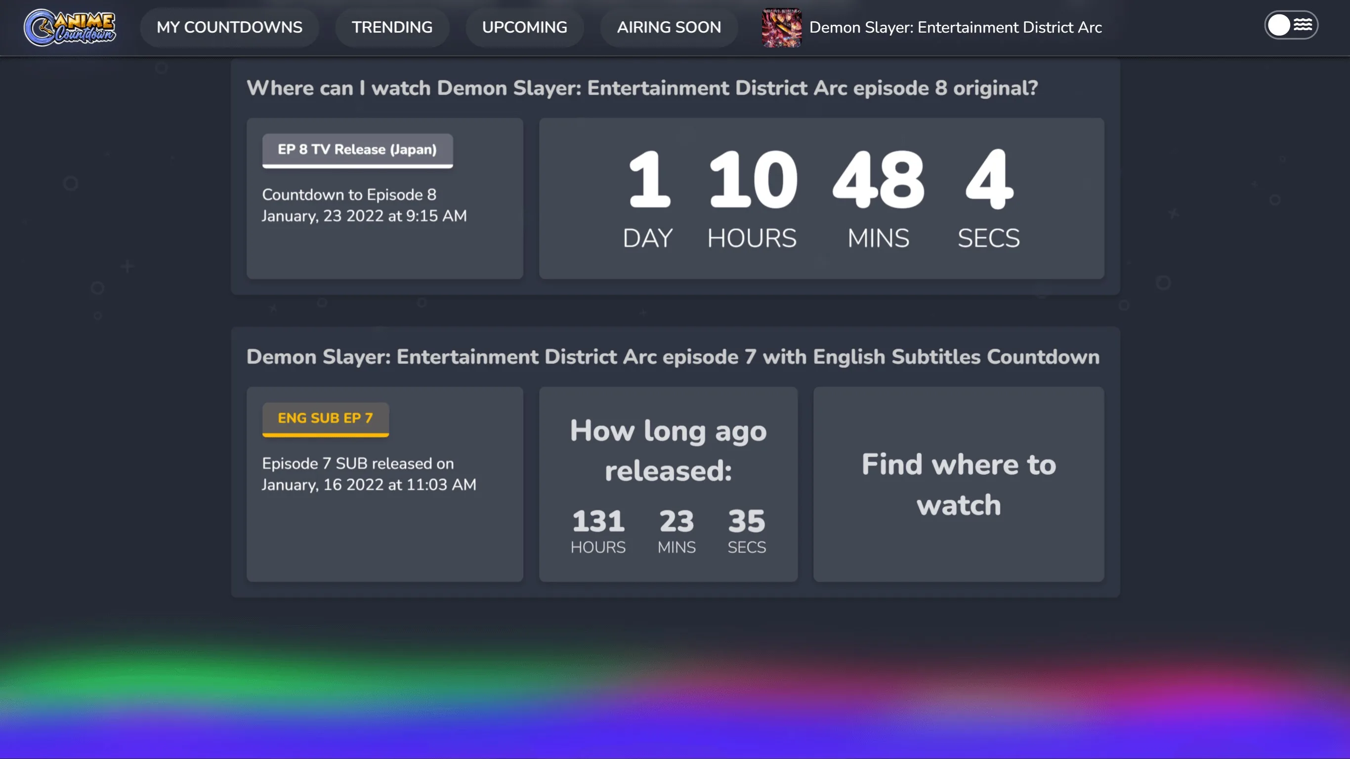 Anime Countdown screenshot 3