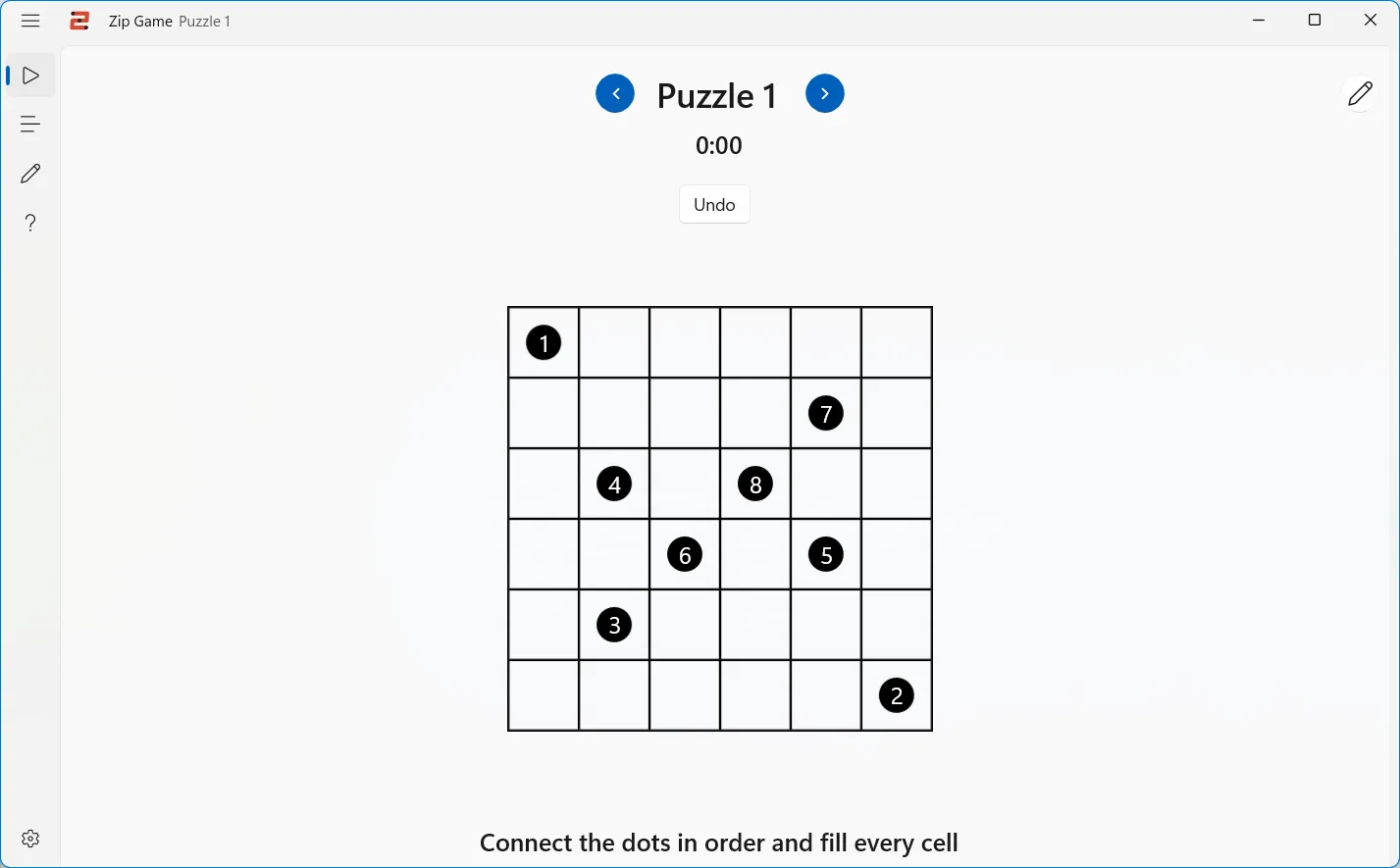 Zip Game screenshot 1