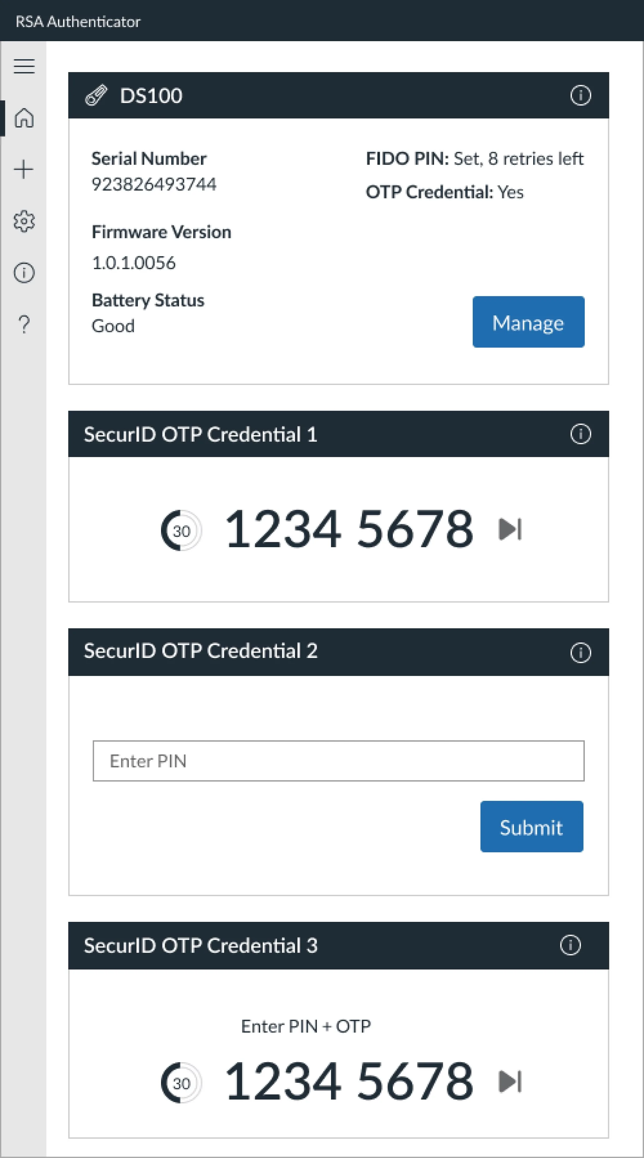 RSA Authenticator screenshot 1