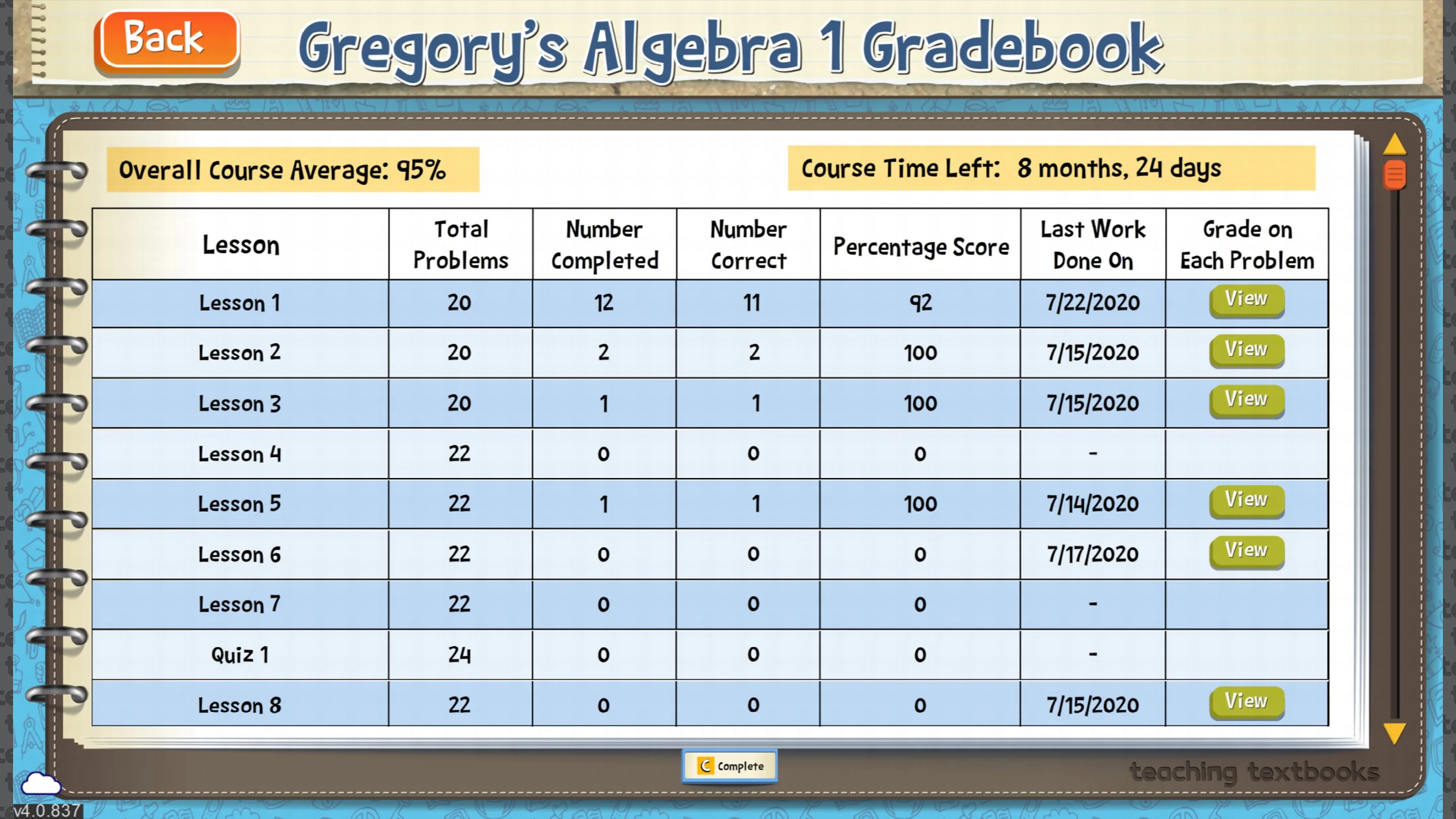 TT Algebra 1 screenshot 2