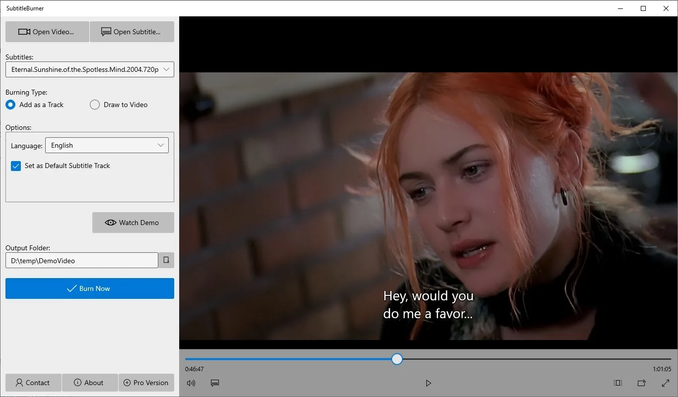 Subtitles Burner screenshot 2