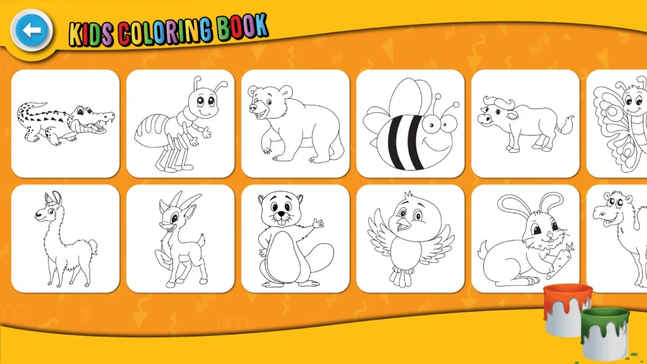Cute animals coloring book screenshot 2