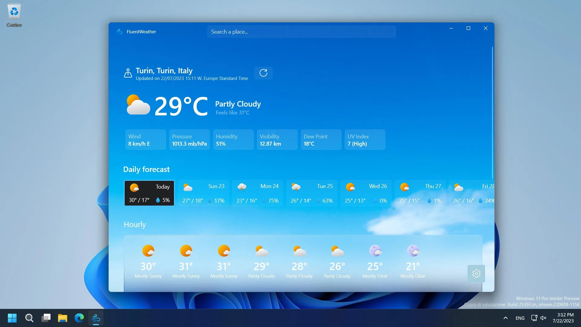 FluentWeather screenshot 1