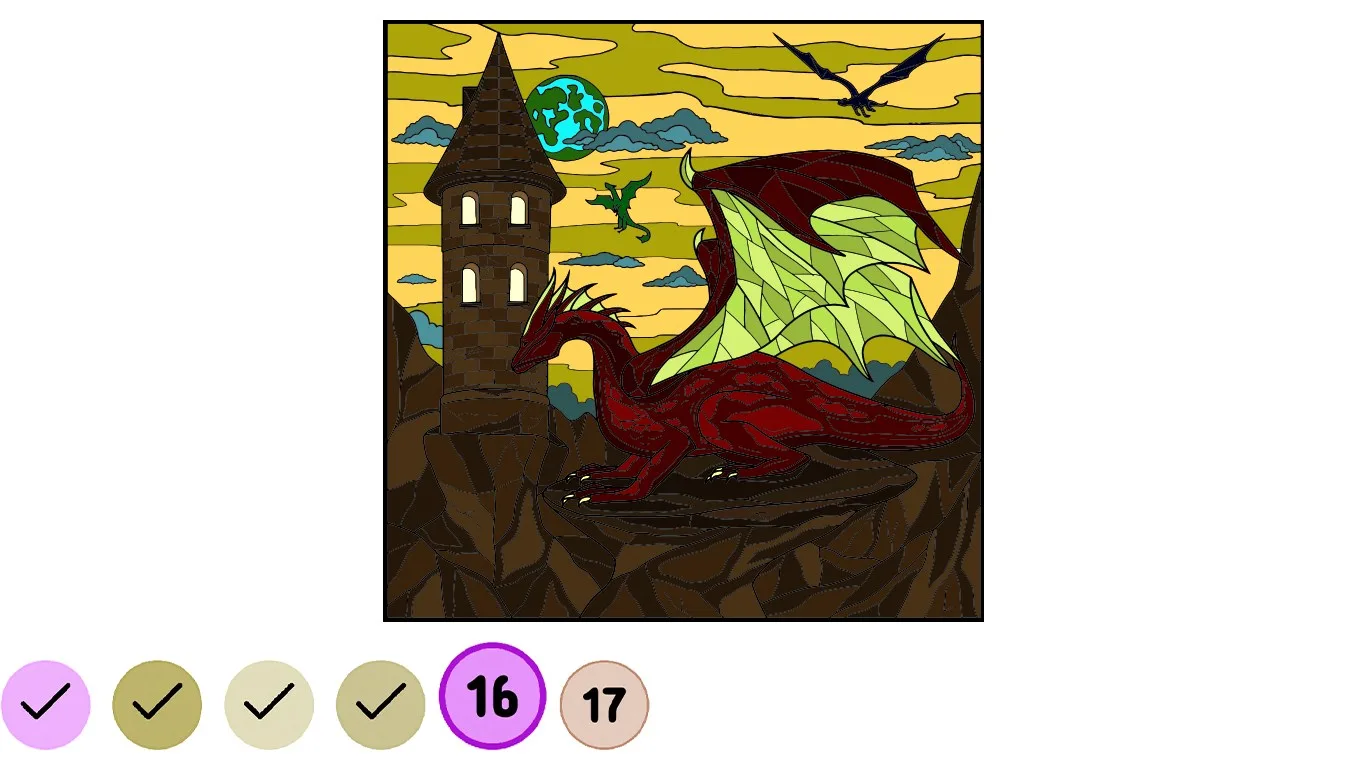 Dragons Paint By Number - Animal Coloring Book screenshot 3