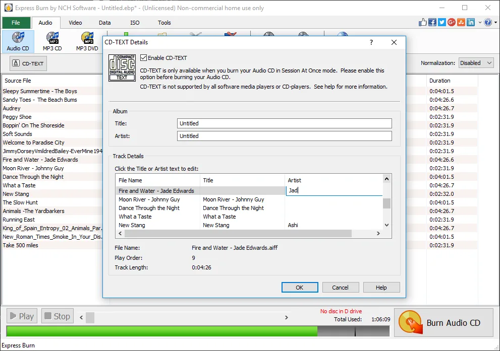 Express Burn CD and DVD Burner Express Edition screenshot 1