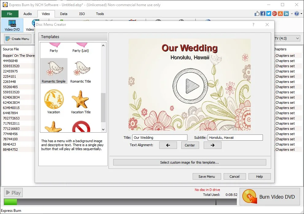 Express Burn CD and DVD Burner Express Edition screenshot 3
