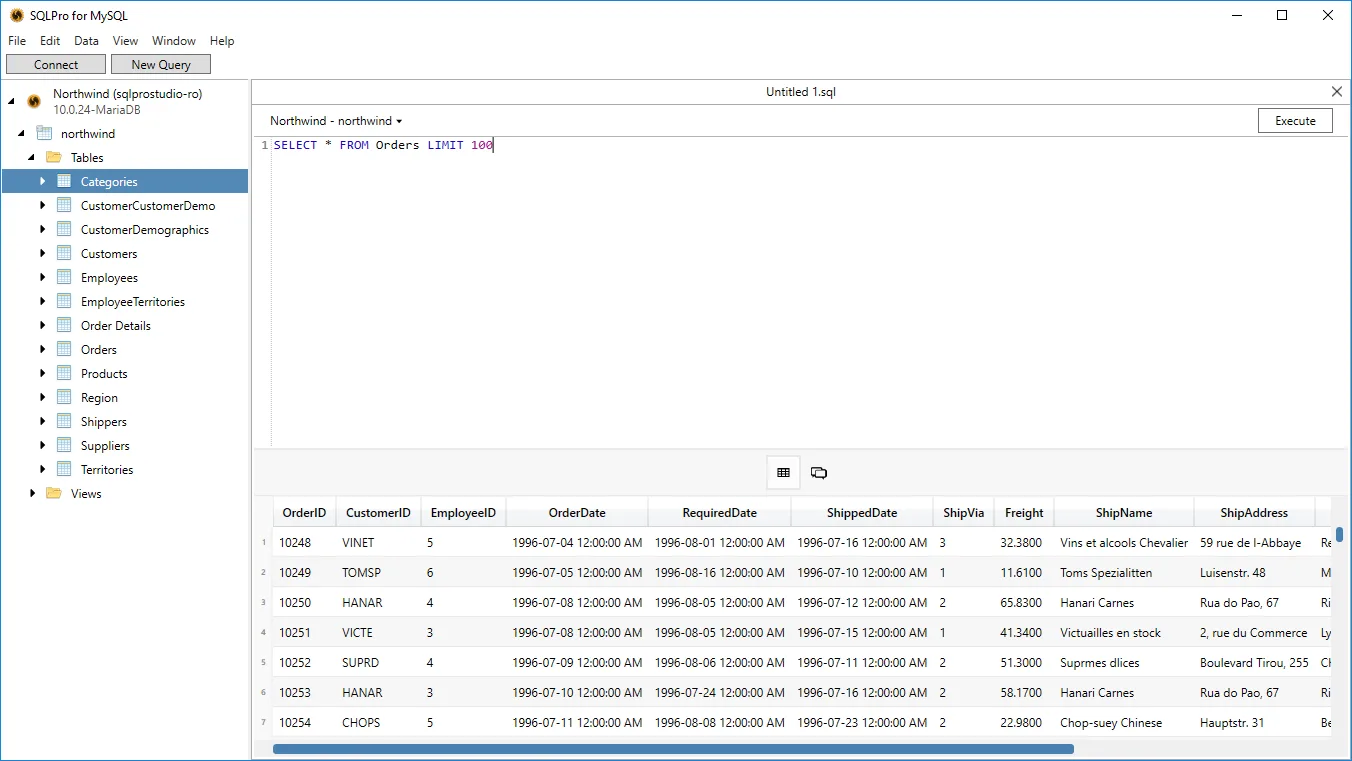 SQLPro for MySQL screenshot 1