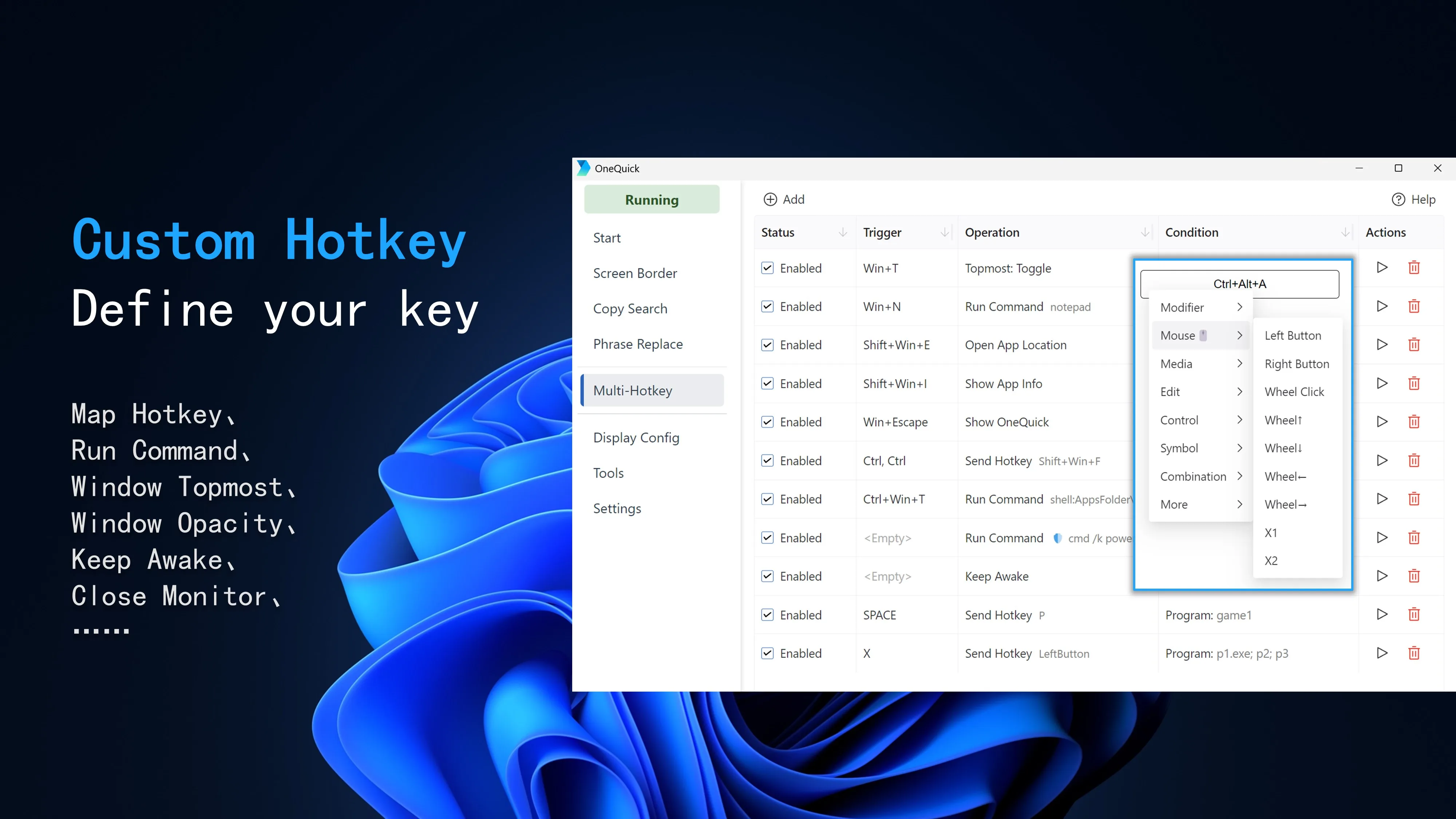 OneQuick - Hotkey Tool screenshot 4