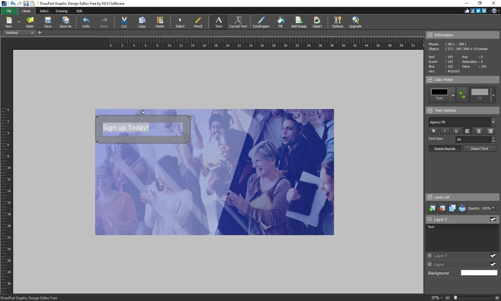 DrawPad Graphic Design Editor Express Edition screenshot 2