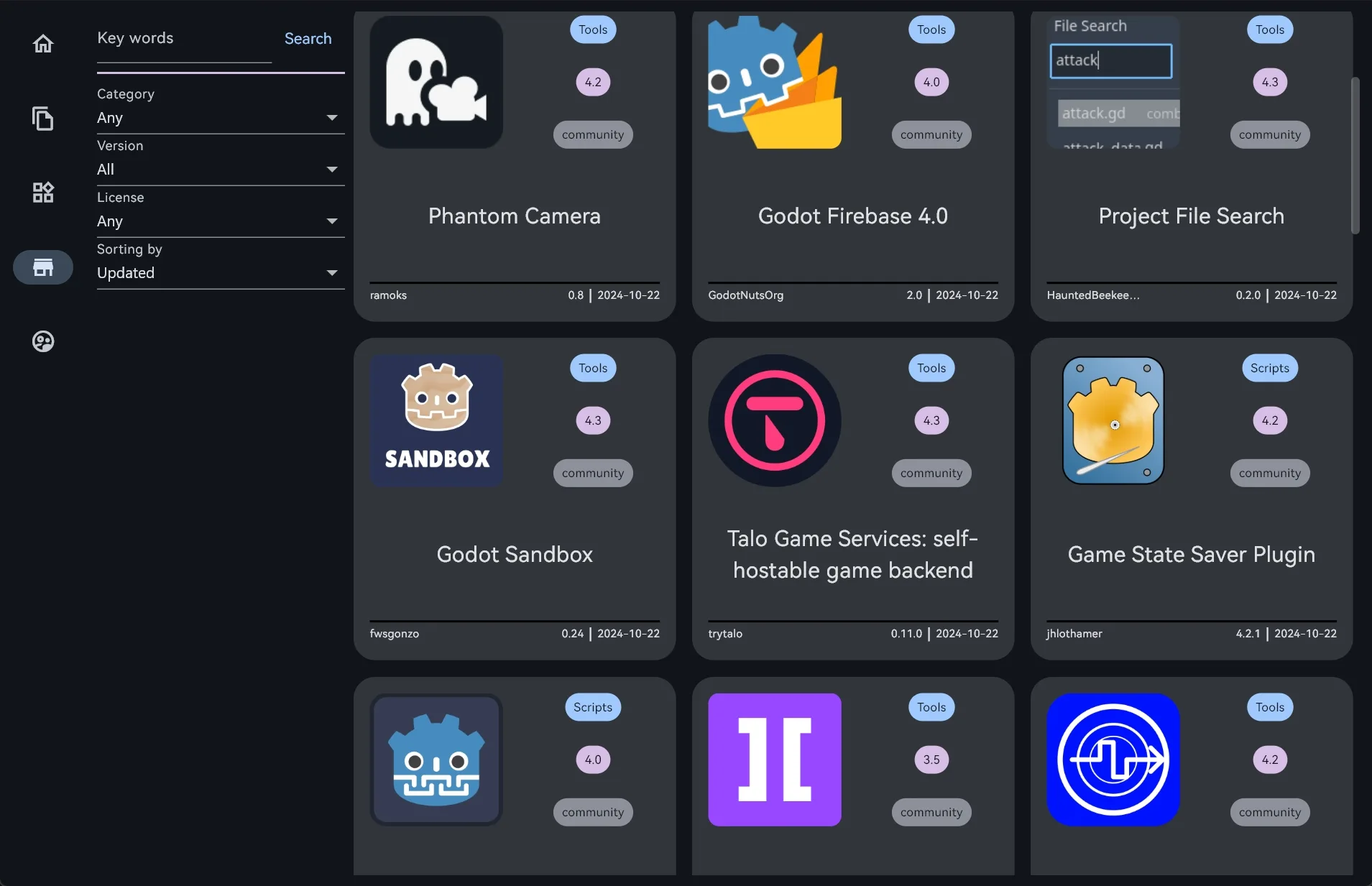 Godot Hub screenshot 2