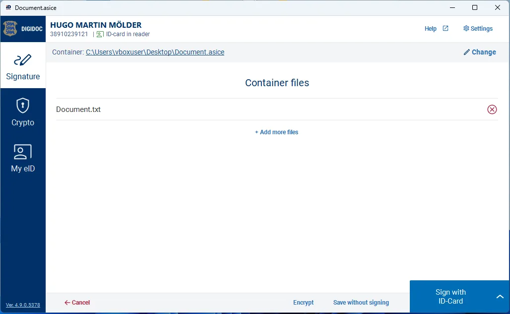 DigiDoc4 screenshot 3