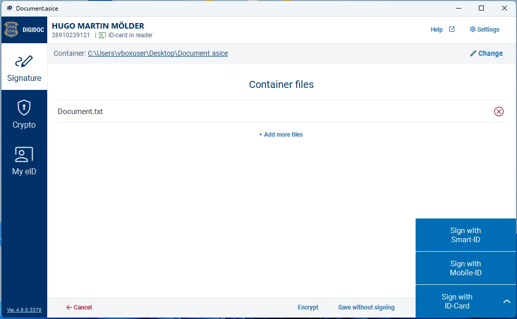 DigiDoc4 screenshot 4