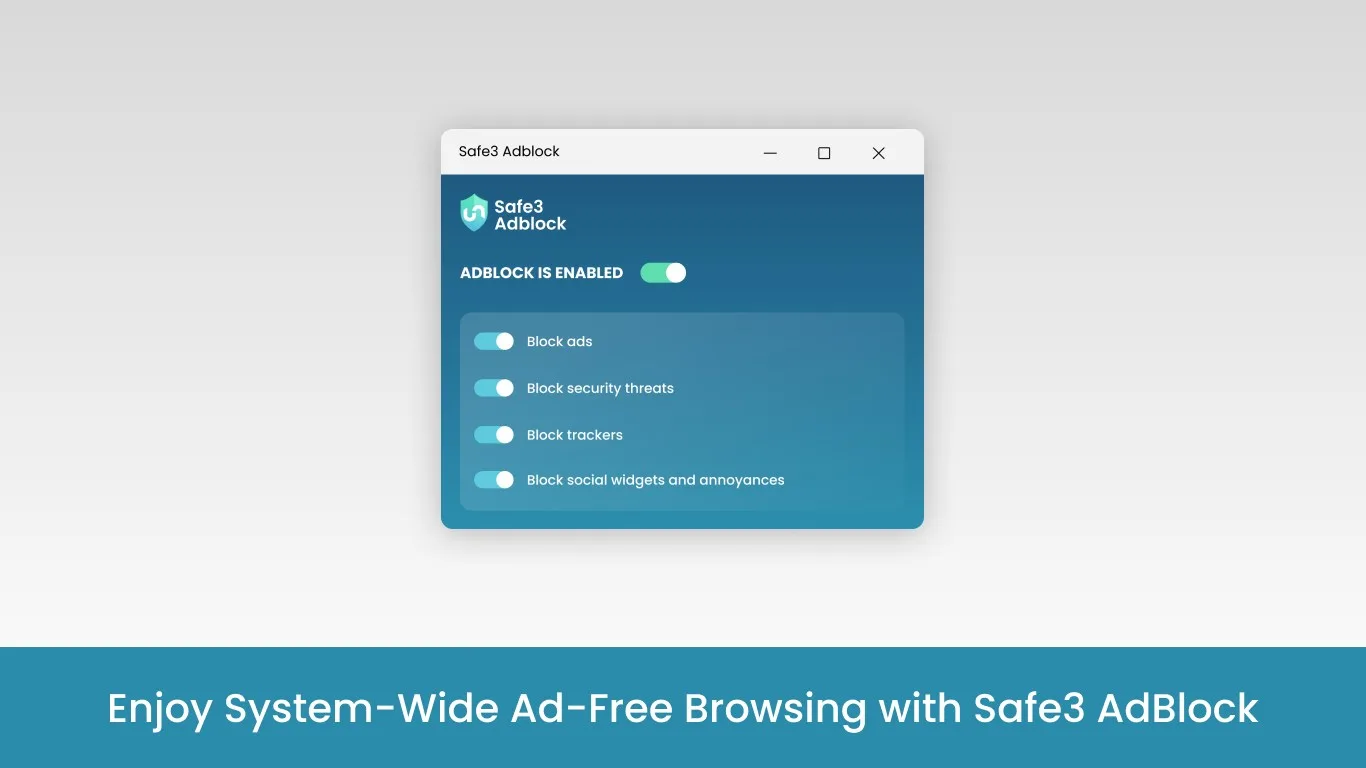 Safe3 Adblock - Free Adblock screenshot 1