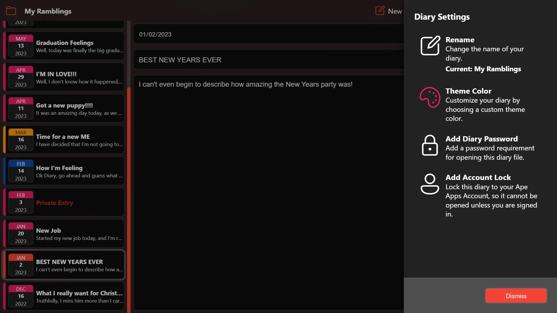 EZ Diary screenshot 2
