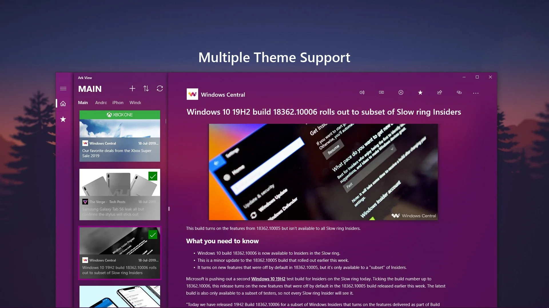 Ark View - RSS Reader for Windows screenshot 2