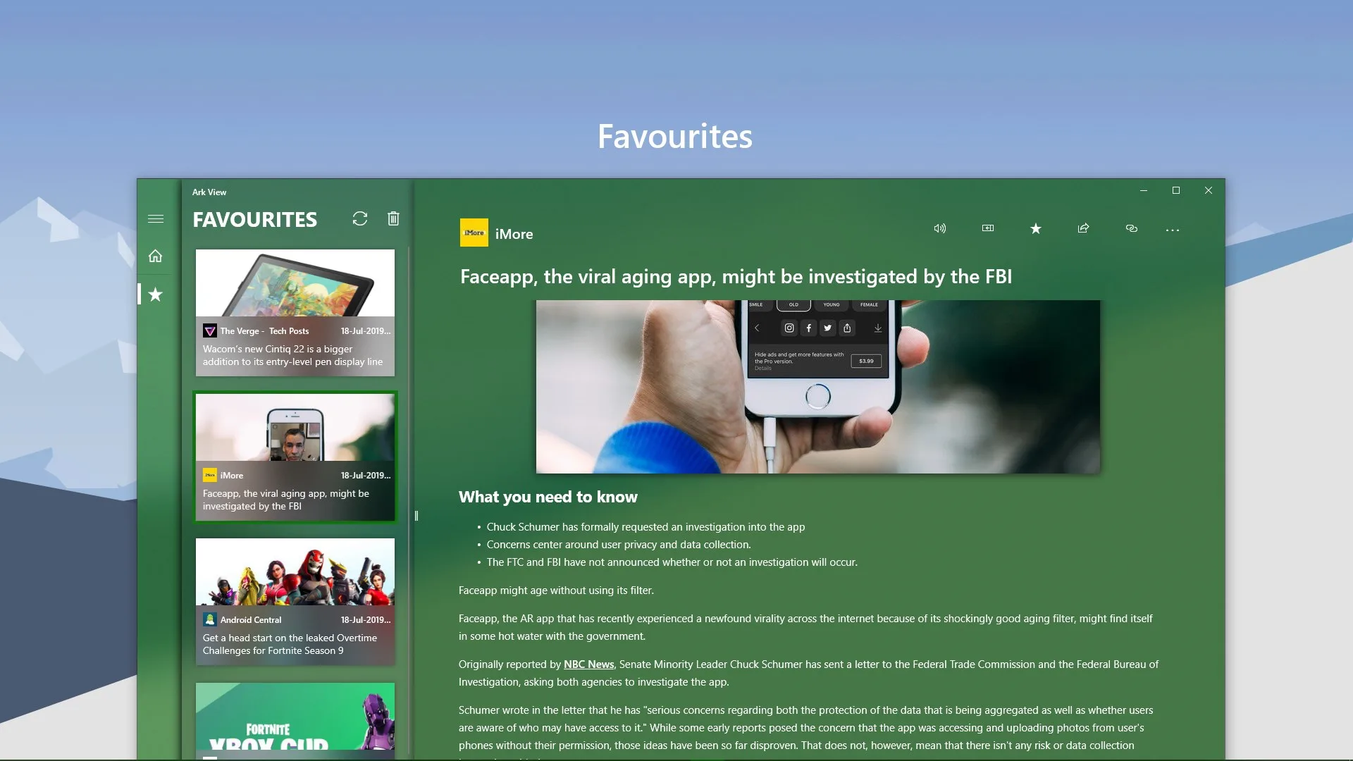 Ark View - RSS Reader for Windows screenshot 3