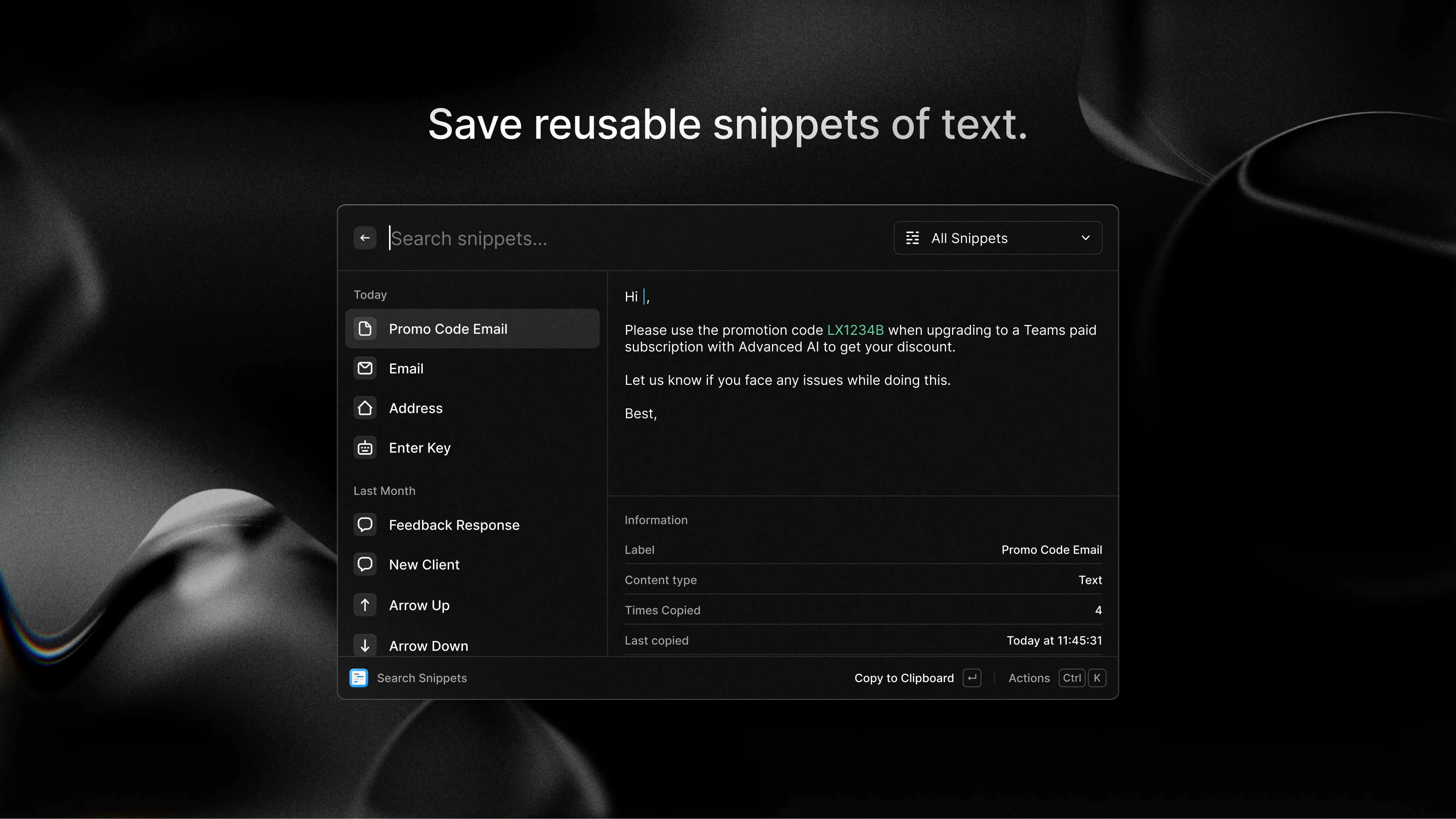 Raycast screenshot 1