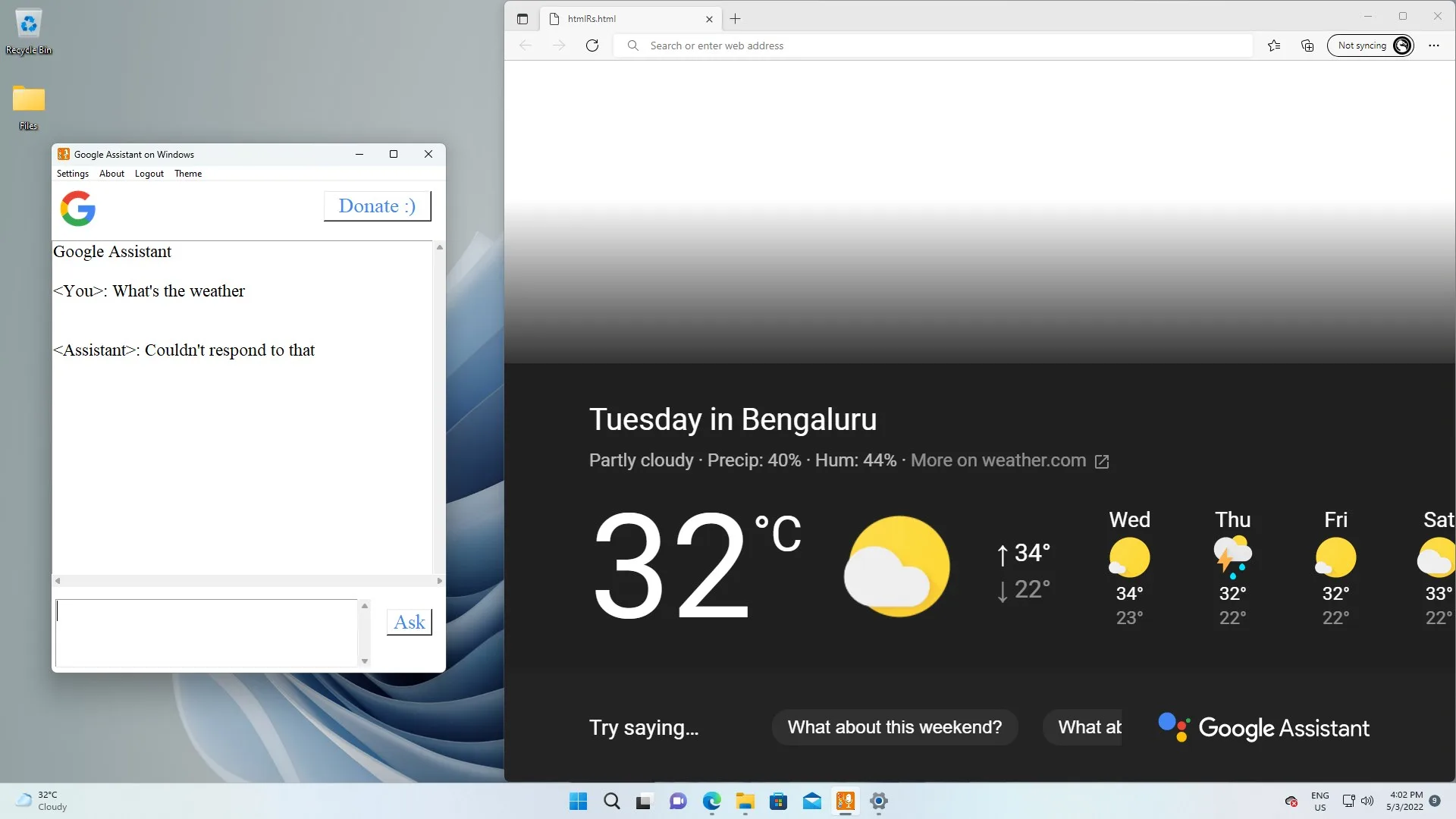 AonW (Assistant on Windows) screenshot 1