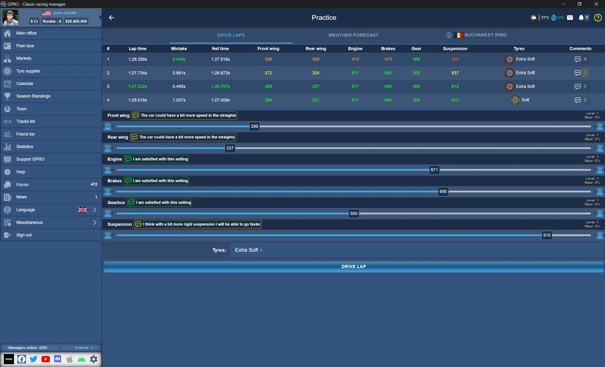 GPRO - Classic racing manager screenshot 2