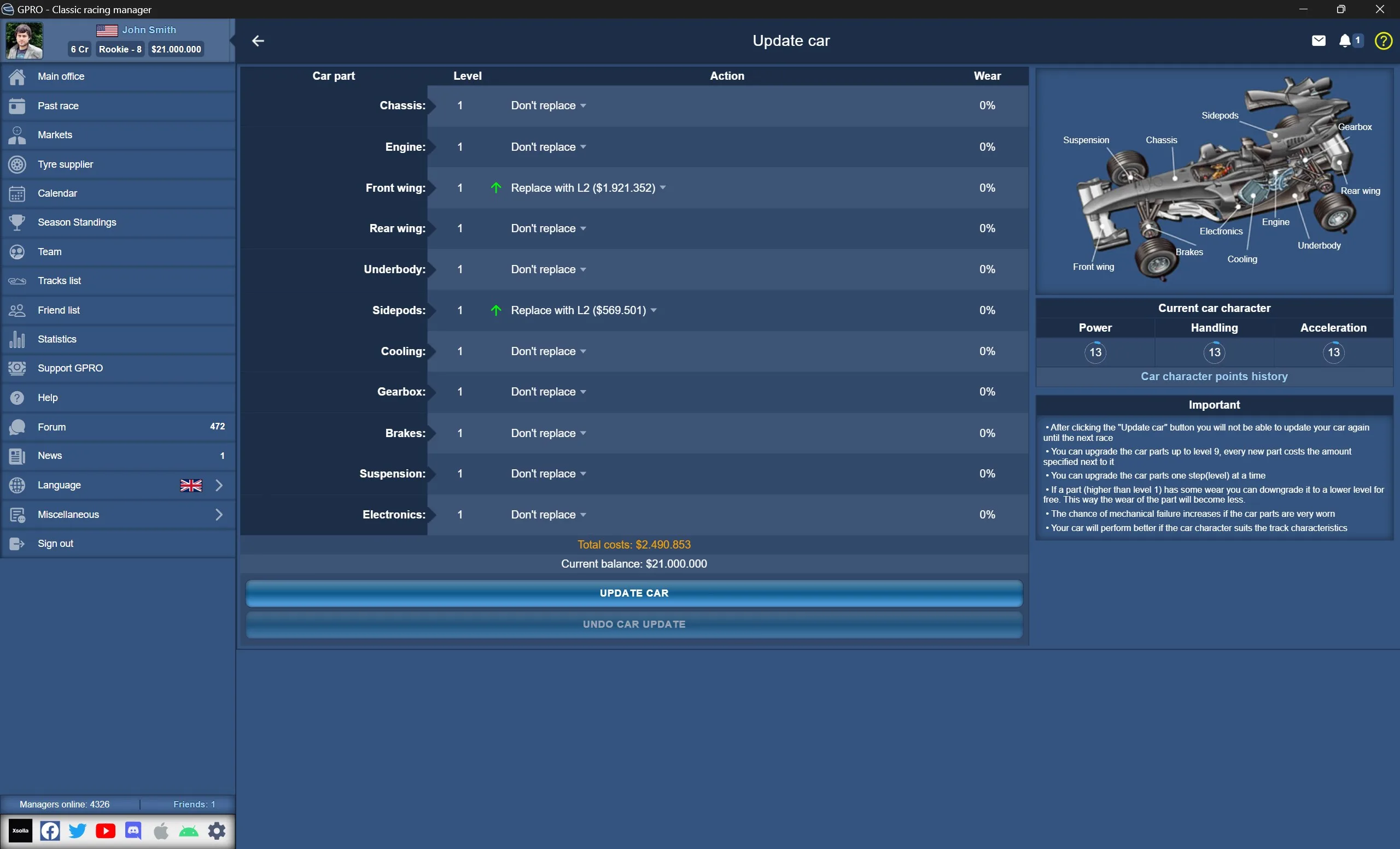 GPRO - Classic racing manager screenshot 4