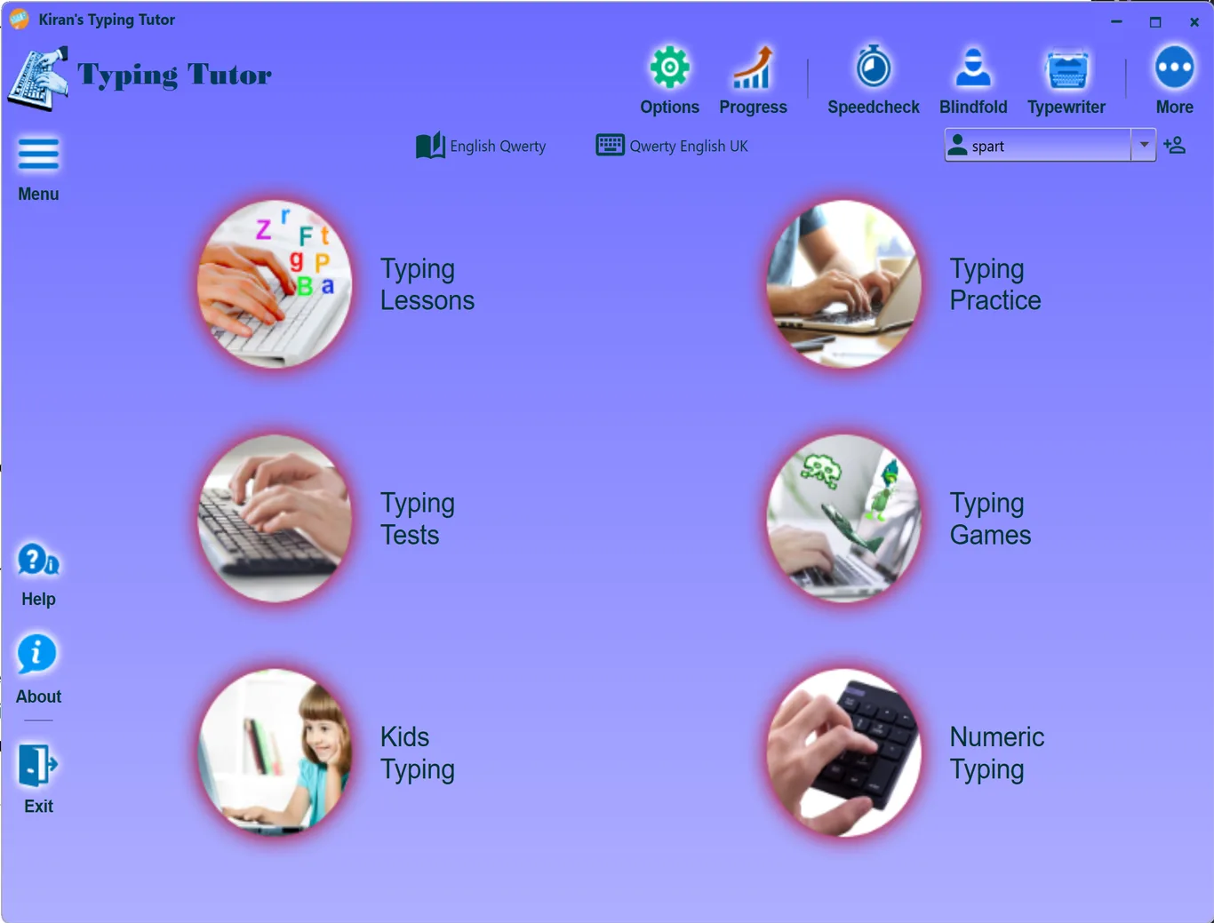 Kiran's Typing Tutor screenshot 1
