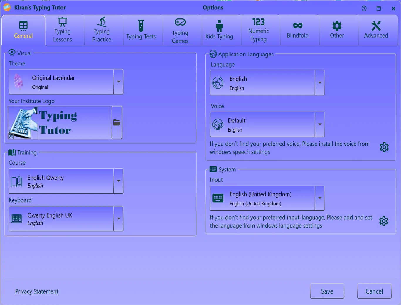 Kiran's Typing Tutor screenshot 2