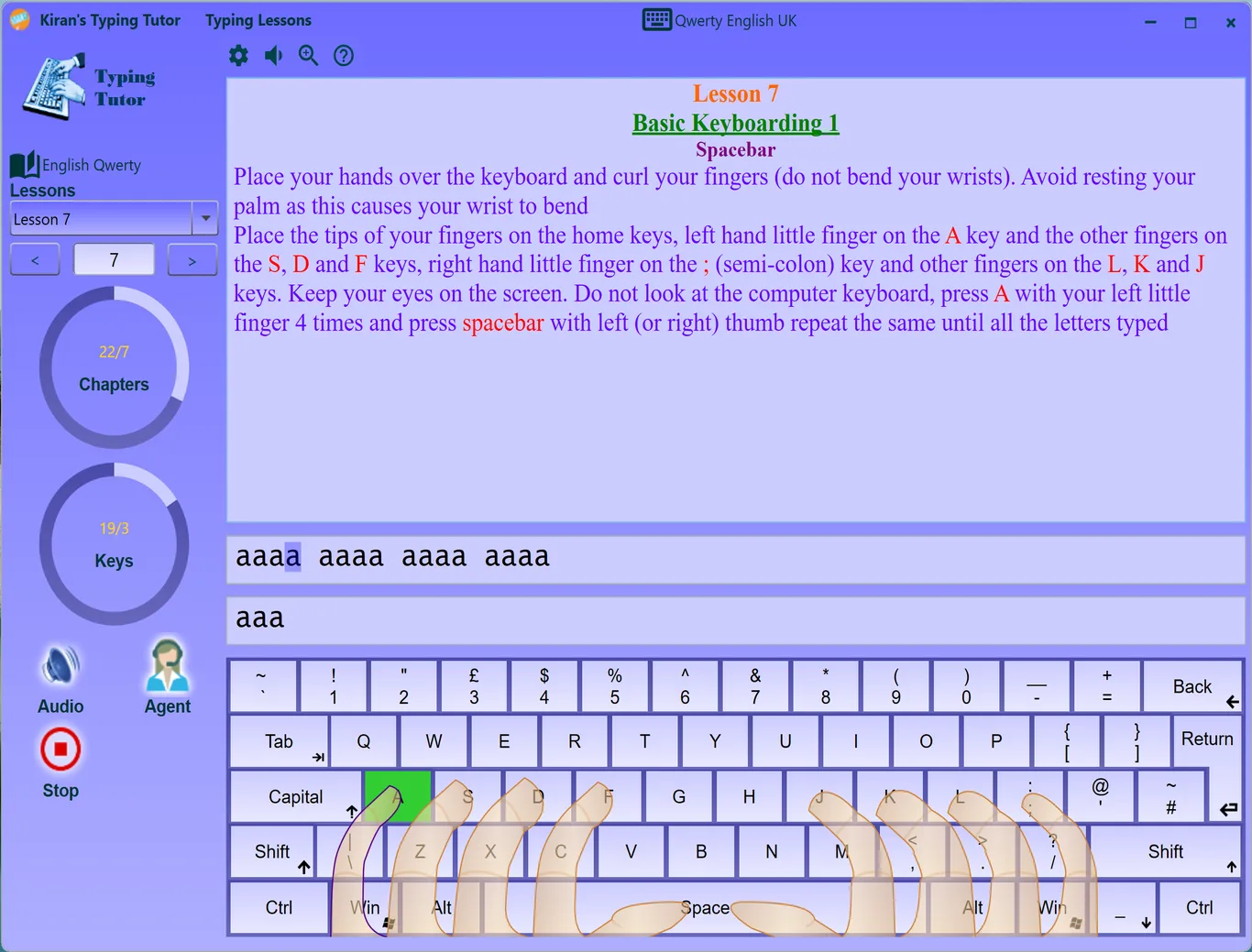 Kiran's Typing Tutor screenshot 4
