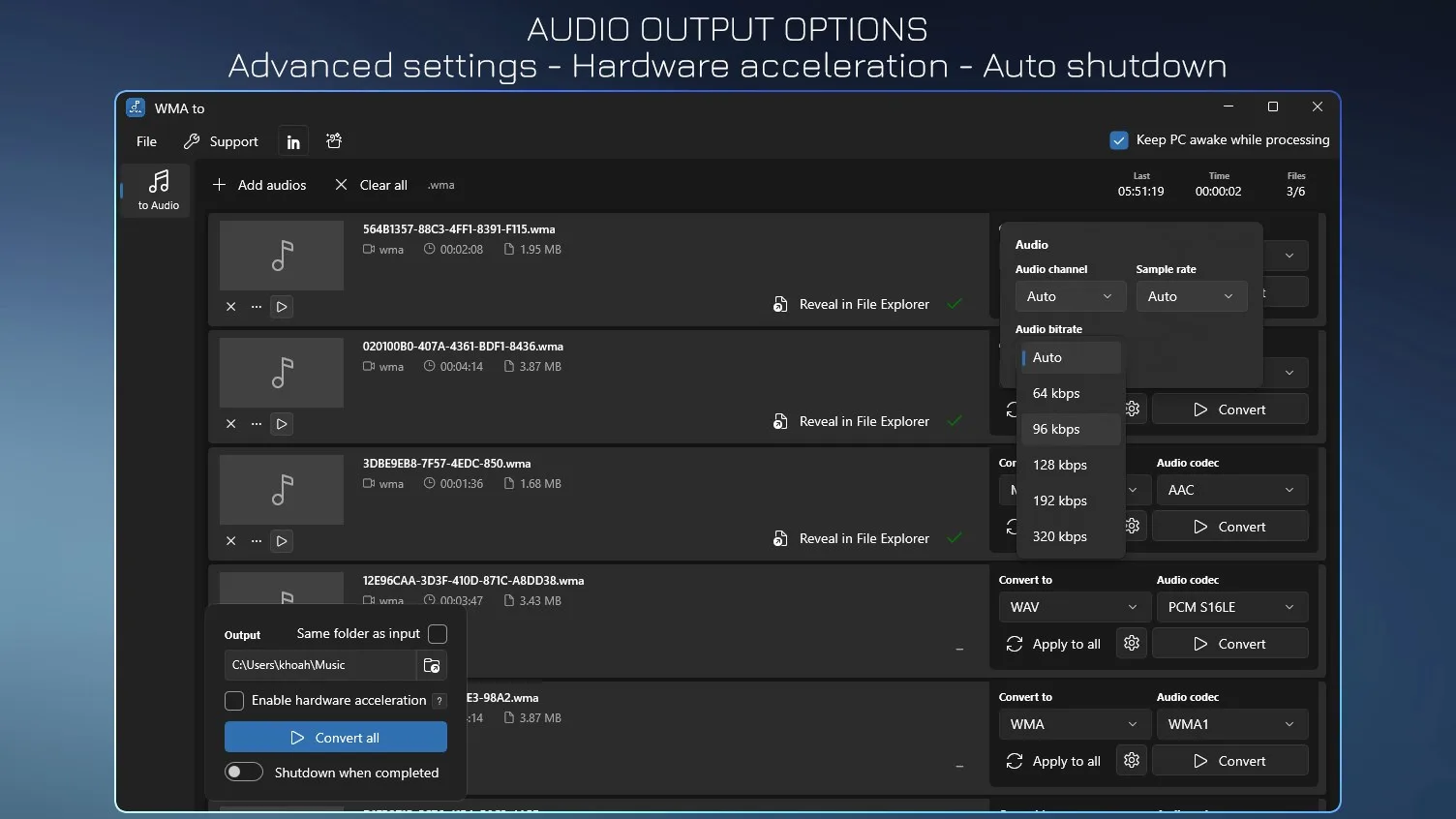 WMA to MP3 - WMA to WAV screenshot 2