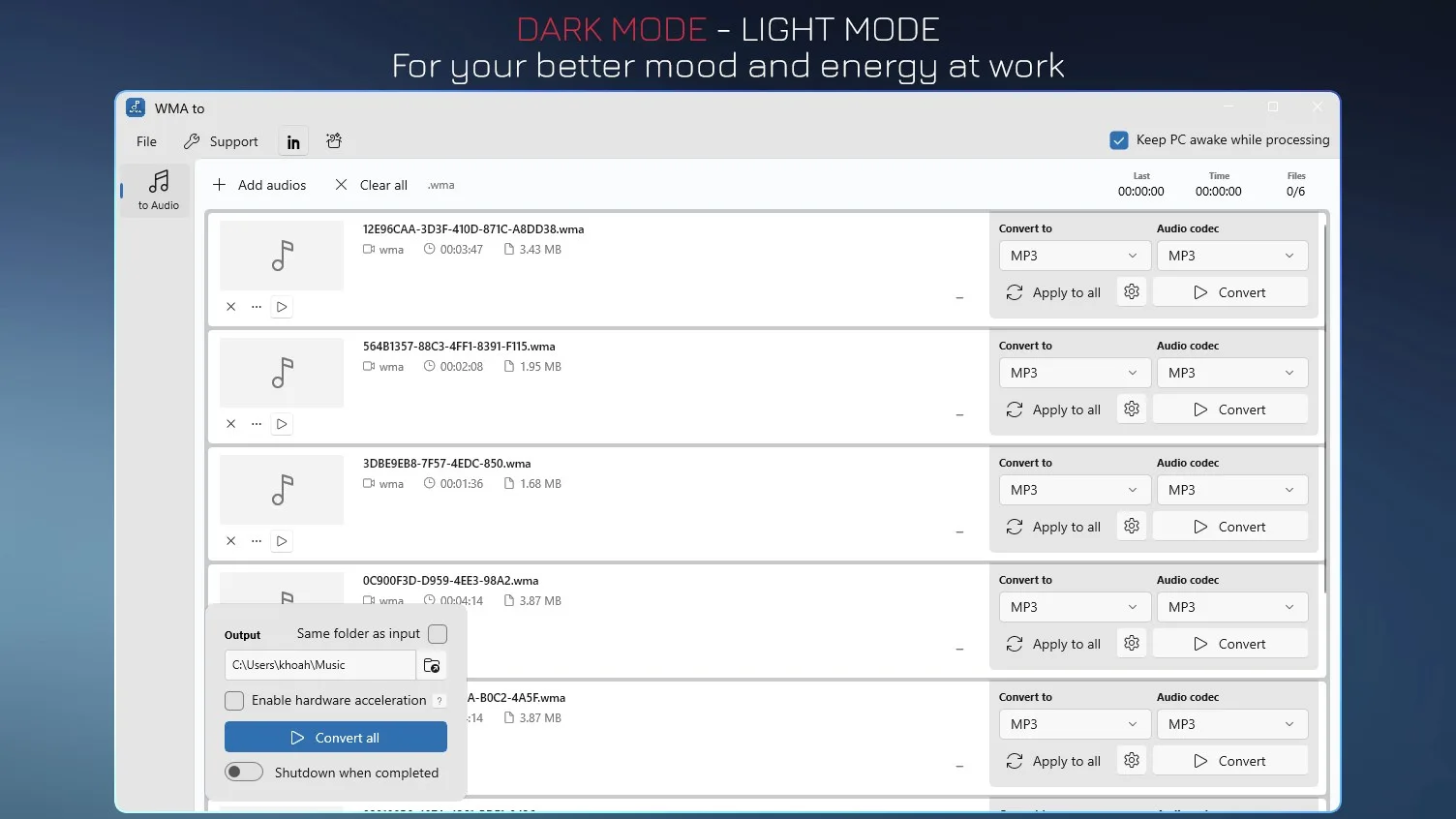 WMA to MP3 - WMA to WAV screenshot 3