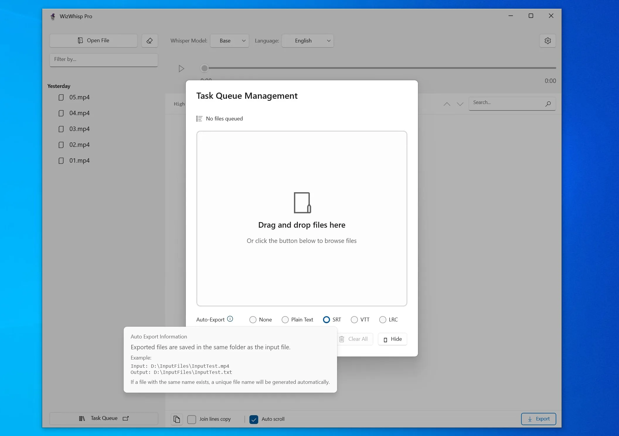 Transcribe Audio to Text - WizWhisp screenshot 2