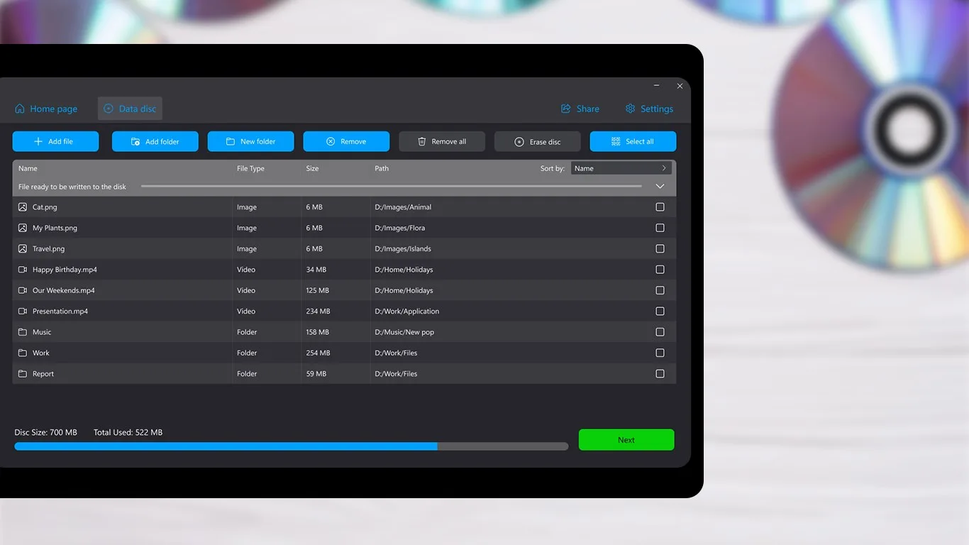 DVD CD Blu-ray Burner PRO screenshot 1