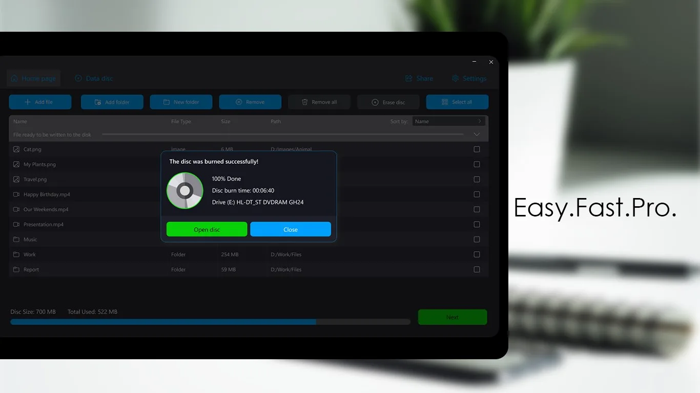 DVD CD Blu-ray Burner PRO screenshot 2