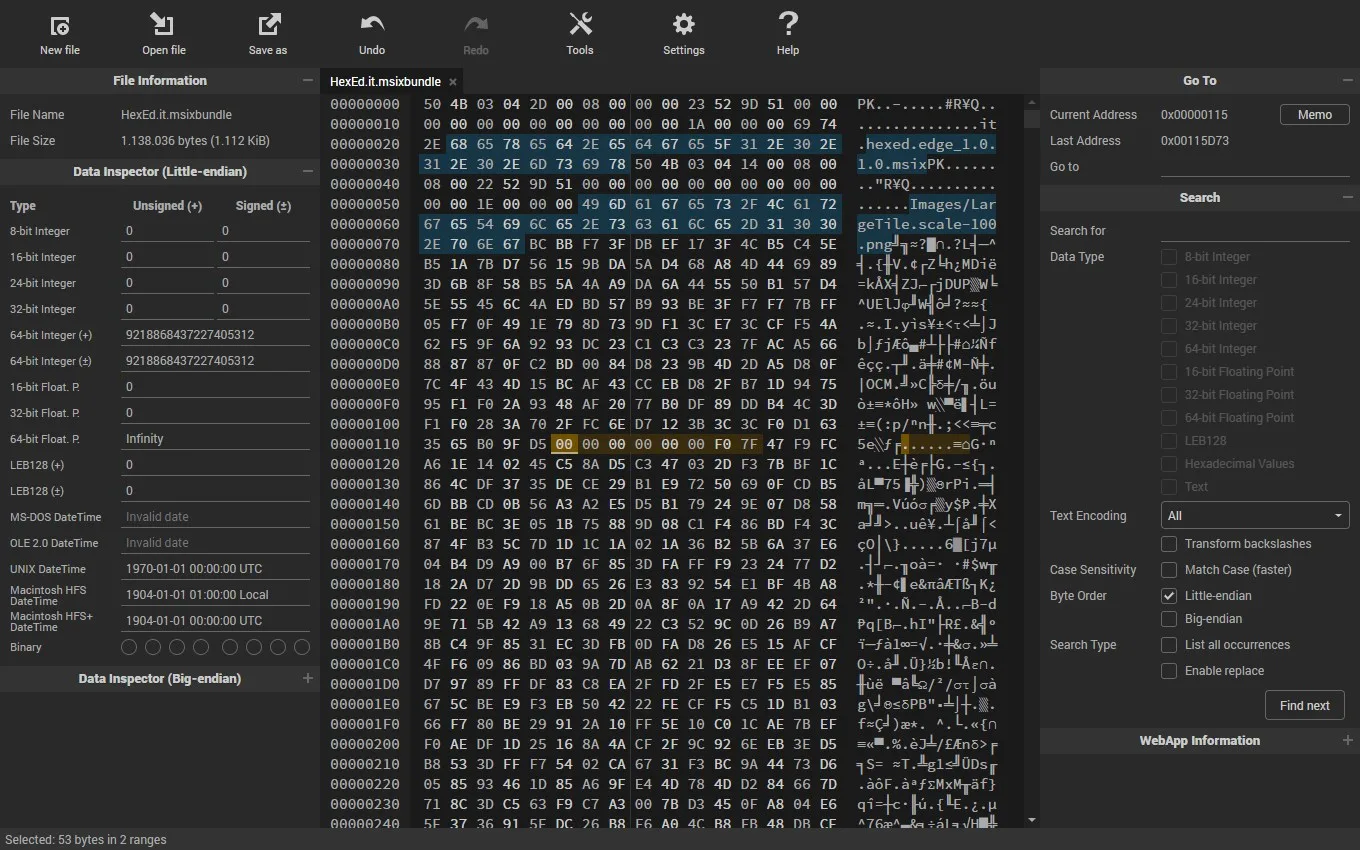 HexEd.it screenshot 2
