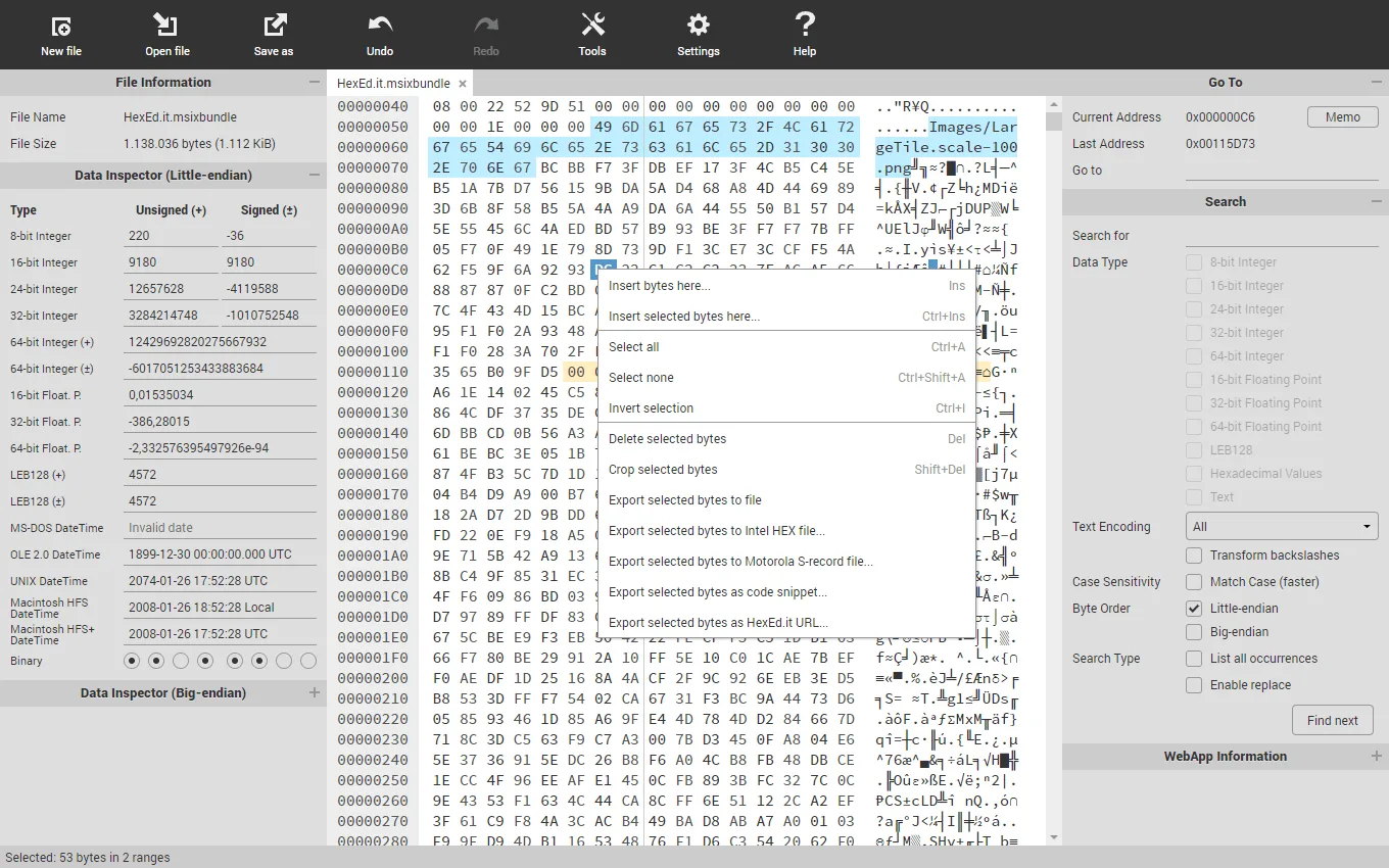 HexEd.it screenshot 3