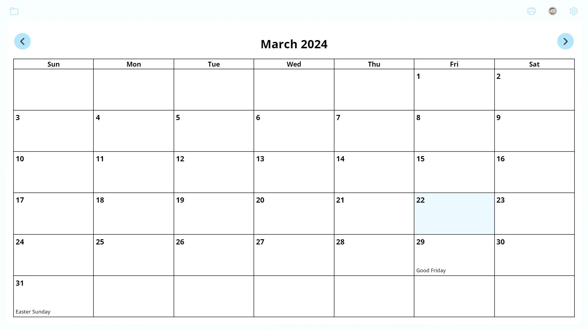 EZ Calendar Maker screenshot 1